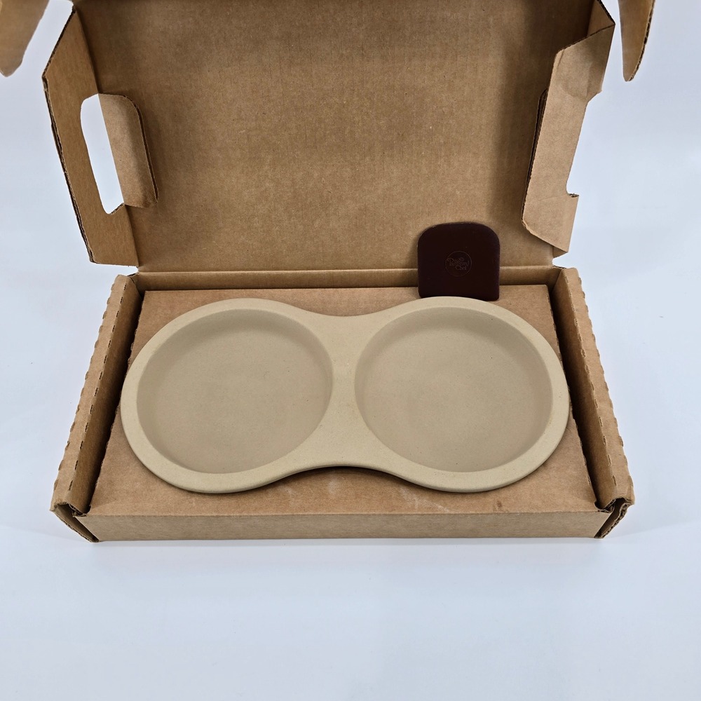Pampered Chef Microwave Egg Cooker Stoneware 1372 Double Well New